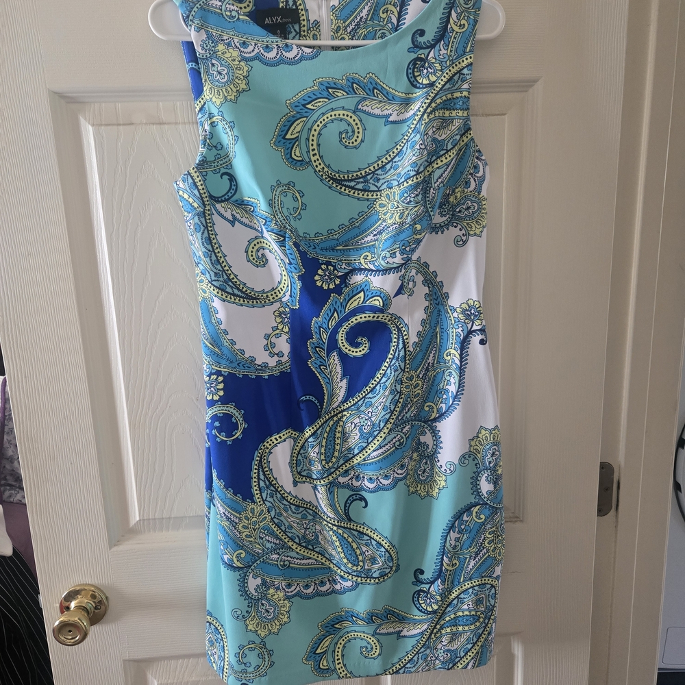 Alyx Blue Sheath Mini Dress for Wedding Guests